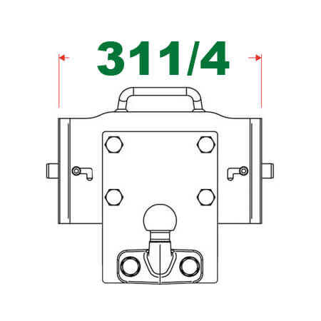 Anhängerbockweite bis 314 mm