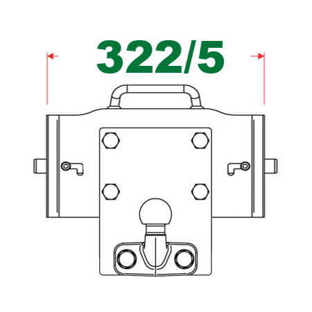 Anhängerbockweite bis 325 mm