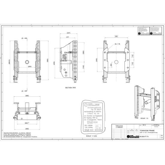 Sauermann Anhängebock HS 660-FT-T4 | 320mm