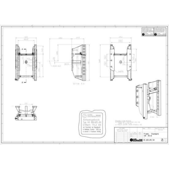 Sauermann Anhängebock HS 650 APL | 330mm