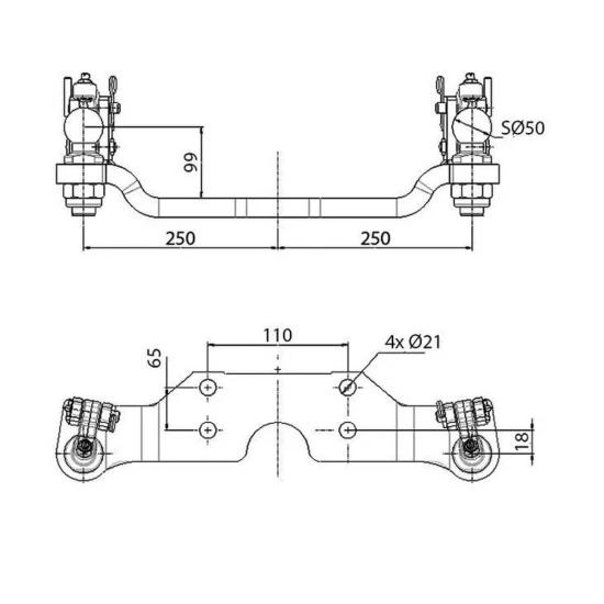 Sauermann Zwangslenkung bds. HVK HS 1271 Z B