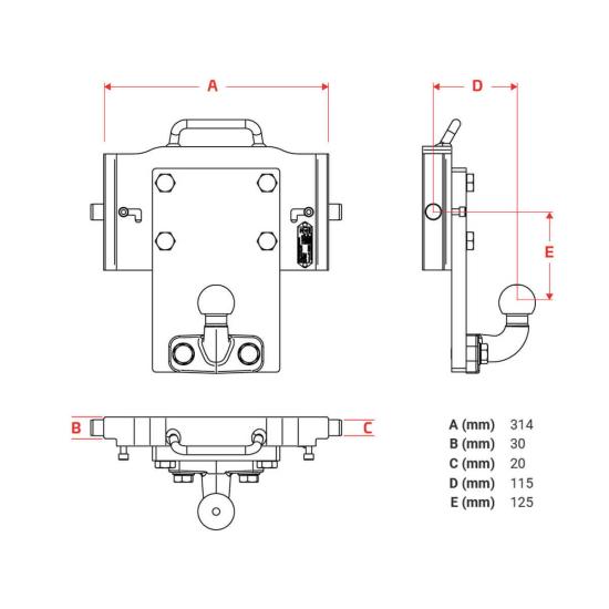 Walterscheid® Anhängerkupplung IN K50 Kugel | 314mm