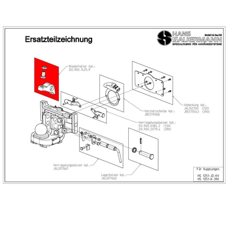 Niederhalter K80 Kupplungen | HS1251 JD-KV-E 16